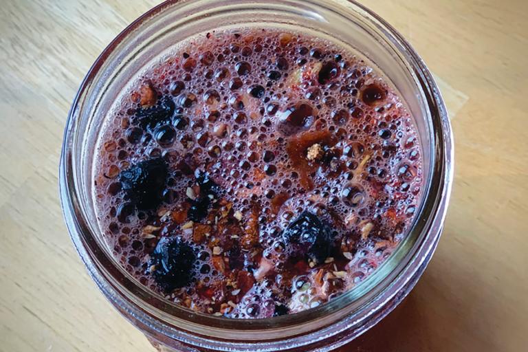 a mason jar full of herbal tea for the libido